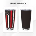 thumbnail image 3 of KLL USA Flag Cross Print 40oz Stainless Steel Insulated Car Cup with Spillproof Lid - Keep Your Drink Hot or Cold on the Go-Without Straw, 3 of 8