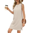 thumbnail image 2 of Vestido Sampeel beige sin mangas, corte en A, hasta la rodilla, talla M, 2 of 6