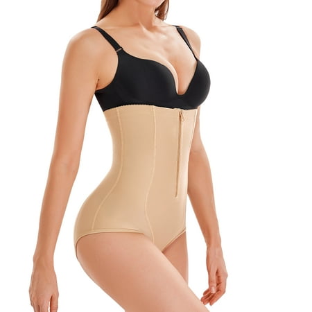 

CtriLady Shapewear Underwear Tummy Control Panties for Women Slim Bodysuits Butt Lifter Shorts Hi- Waist Trainer Body Shaper Stomach Figure Shaping Pants Corset Belly(Beige Small)