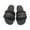 Black, variant on Anuirheih Slip on Sandals Women,Women's Summer Chain Furry Slippers Casual One-word Multi-Chain Shoes(Black)