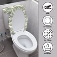 thumbnail image 3 of HELLHERO Toilet Lid Seat Cover Set of 2 Piece Set Elastic Edge Bathroom Toilet Lid Cover Set Machine Washable Gift, 3 of 4