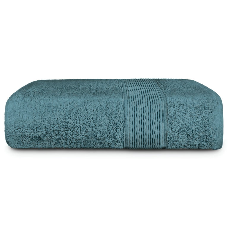 Adobella Oversized Turkish Bath Towel, 100% Combed Turkish Cotton, 650 GSM,  1 Jumbo XXL Bath Towel, 40 x 80 inch, Teal Green 