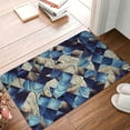 thumbnail image 5 of Balery Abstract Blue Squares Doormat, Durable Flannel Fabric, Waterproof Stain and Fade Resistant, Low Profile,Indoor Outdoor Door Mats, Easy Clean Patio Entrance Mat, 16x24in, 5 of 9