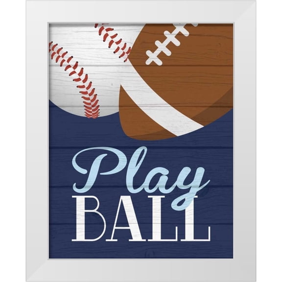 Robinson, Tamara 12x14 White Modern Wood Framed Museum Art Print Titled - Play Ball