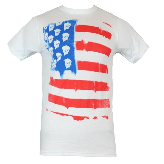 Doctor Who Mens T-Shirt - US Flag Tartis and Stripes Dr Who Image (Medium)