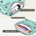 thumbnail image 3 of Funny Shark Canvas Tote Bag – Nautical Cute Cartoon Underwater Marine Life with Abstract Ocean and Tropical Sea Patterns, Foldable and Stylish, 3 of 5