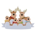 thumbnail image 2 of Personalized Reindeer Family Of 2, 3, 4, 5, 6 & 7 Christmas Tree Ornament 2021 - Cute Deer Holiday Winter Gift Year Durable 2021 Family Ornament, 2 of 8
