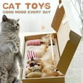 thumbnail image 1 of TIMIFIS Cat Toys 7PCS Toy Combination Set Small Fish Wooden Rod Mouse Funny Stick ToyFall/Winter, 1 of 6