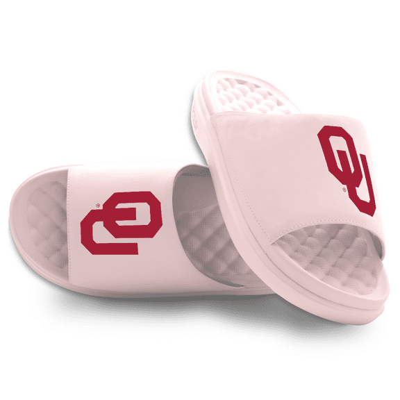 Youth ISlide Pink Oklahoma Sooners Primary Motive Slide Sandals