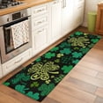 thumbnail image 2 of Happy St Patrick's Day 2'x6' Runner Rugs for Hallway Kitchen Bedside Non Slip Washable, Green Lucky Shamrocks Vintage Entryway Rug Runners with Rubber Backing, Long Carpet Runner for Laundry Room, 2 of 8