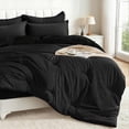 thumbnail image 5 of Dhole 5-Piece Bed in Bag - Twin Size Comforter Sets, Pillowcases & Sheet Collection for Cozy Bedding Sets Black, 5 of 14