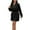 Black, variant on Hueook Fall Dresses for Women Solid Color Long Sleeved Plus Size Dress Black 4X