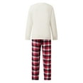 thumbnail image 4 of Jaweiwi Family Matching Christmas Pajama Set, Christmas Tree Letter Print Long Sleeve Tops and Plaid Pants Holiday Sleepwear Outfits, 4 of 11