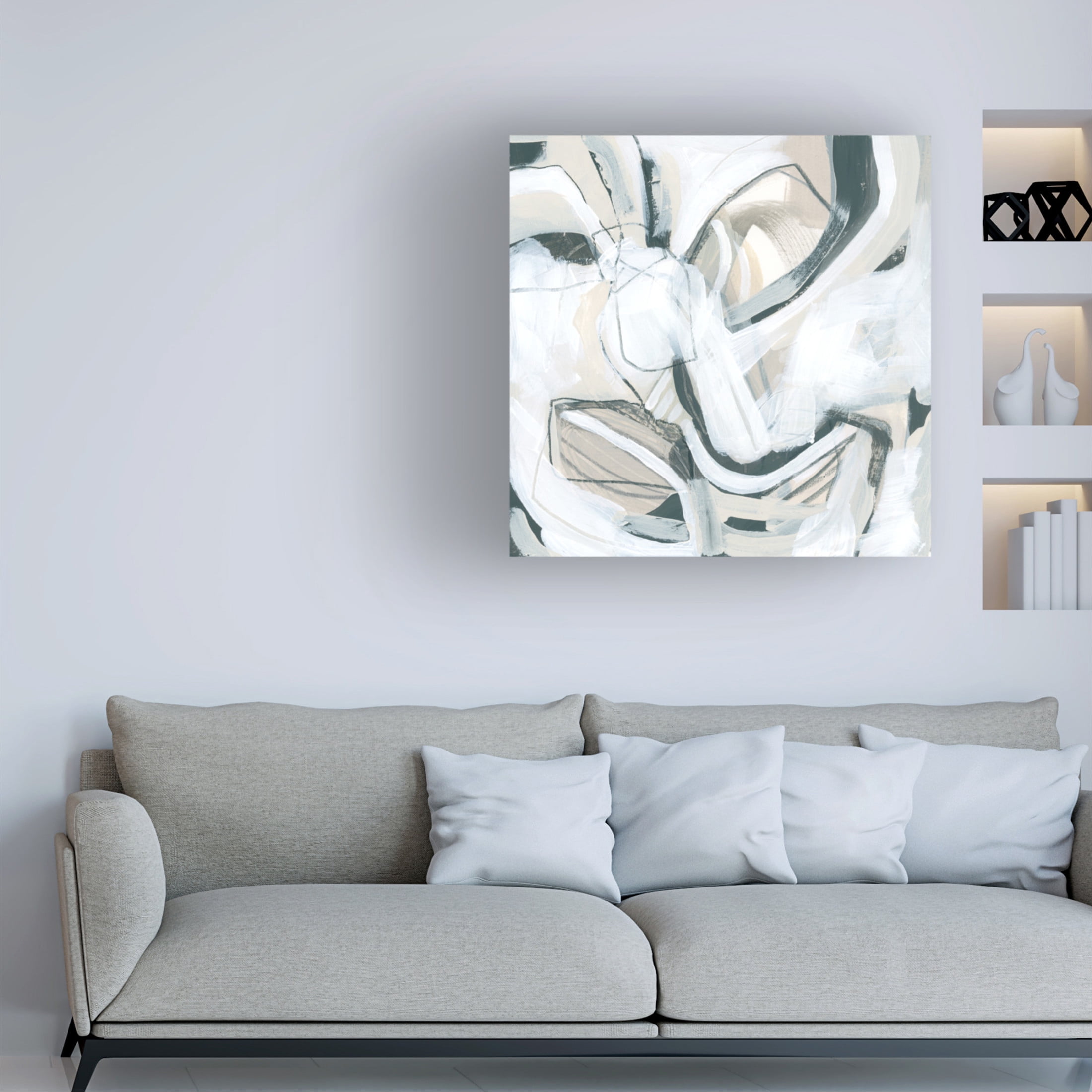 Canvas Wall Art - June Erica Vess 'Twine I' Wall Art for Living Room, Bedroom, or Office Décor by Trademark Fine Art - 24 x 24 Inches