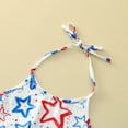 thumbnail image 3 of EnJoCho Toddler Girls American Flag Overalls 𝖱omper Kids 4th of July Jumpsuit Cute Red White and Blue Patriotic Outfits with Pockets, 3 of 6