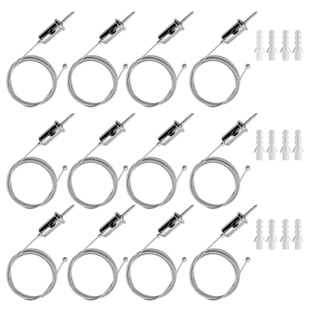 Kit de cables colgantes cezelux de acero, 12 piezas, 1 m, ajustable
