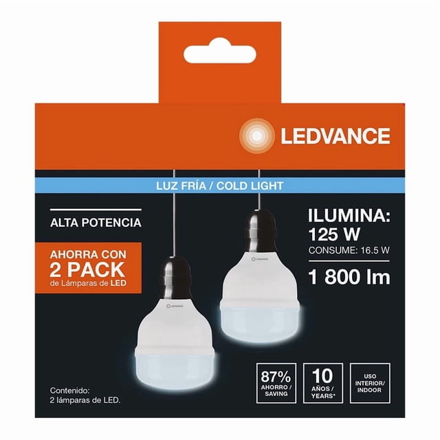 2Pack Foco Led Alta Potencia 16.5W LF