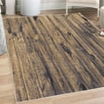 thumbnail image 1 of Rustic Decorative Rug, Wall Wooden Texture Background and Antique Timber Furniture Print, Quality Carpet for Bedroom Dorm and Living Room, 6 Sizes, Sand Brown, by Ambesonne, 1 of 4