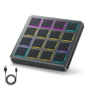 Donner MIDI Controller Pad Beat Maker Machine, Portable Drum Machine with 16 Beat Pad, Mini USB MIDI Controller with 40 Courses, STARRYPAD MINI, Gray
