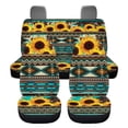 thumbnail image 5 of Binienty Aztec Sunflower Car Front Back Seat Covers Full Set of 4 Pieces Universal Fit Most Car SUV Van Truck,Back Seat Protector Pads for Women Ladies fit Most Cars Sedan SUV, 5 of 6