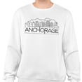 thumbnail image 2 of Skyline Anchorage Sweatshirt Unisex 3X-Large White, 2 of 5