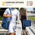 thumbnail image 6 of CONCETTA Stadium Seats with Back Support, 350 LBS Weight Capacity Thick Padded Bleacher Chair with Cup Holder, Storage Pocket, Padded Shoulder Strap & Built-in Handle for Sports Events, Navy Blue, 6 of 8