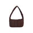 thumbnail image 3 of Bolsa bandolera de nailon para mujer diseño con espacio bandolera acolchada de color liso JShteea Para Estrenar, 3 of 8