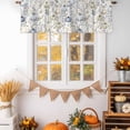 thumbnail image 2 of Thanskgiving Fall Tie Up Valance Curtains for Windows, Kitchen Curtains Window Treatments, Autumn Pumpkins Botanical Maple Leaf Short Window Shades Valances for Bedroom Bathroom Cafe 54"x18", 2 of 8
