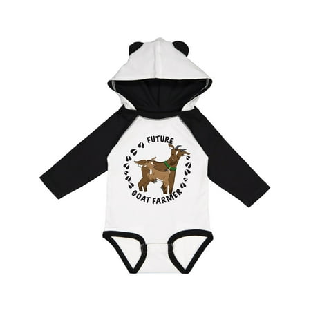 

Inktastic Future Goat Farmer with Cute Goats and Hoof Prints Gift Baby Boy or Baby Girl Long Sleeve Bodysuit
