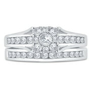 1 Carat T.w. Square Diamond 10kt White G