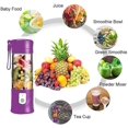 thumbnail image 3 of Licuadora, Licuadora portátil para frutas, Mini licuadora USB para batidos, malteadas, jugos de frutas, Licuadora portátil de 350 a 420 ml, 6 cuchillas para deportes y viajes, sin BPA, 3 of 5