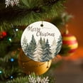 thumbnail image 6 of Ceramics Ornaments Watercolor Tree Green Teal Forest Christmas Tree Ornaments Xmas Rustic Style Winter Christmas Tree Ceramic Ornament Decoration Ornament Xmas Present, 6 of 8
