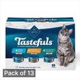 thumbnail image 2 of Blue Buffalo Tastefuls Wet Cat Food Paté Variety Pack Chicken Turkey & Chicken Ocean Fish & Tuna, 5.5 oz. Cans (12 Count) (Pack of 13), 2 of 10