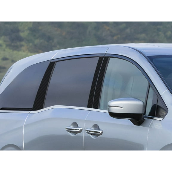 Rvinyl Pillar Post Window Trim Kit Carbon Fiber 3D Black Fits Honda Odyssey 2018-2023