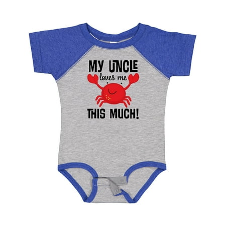 

Inktastic Uncle Loves Me Childs Crab Gift Baby Boy or Baby Girl Bodysuit