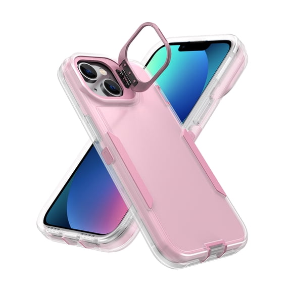 For iPhone 17 Case Heavy Duty Rugged Shockproof Protection Dual Layer Hybrid Cell Phone Cover, Matte Anti-Scratch Military Grade Drop Tested Case For iPhone 17,Pink