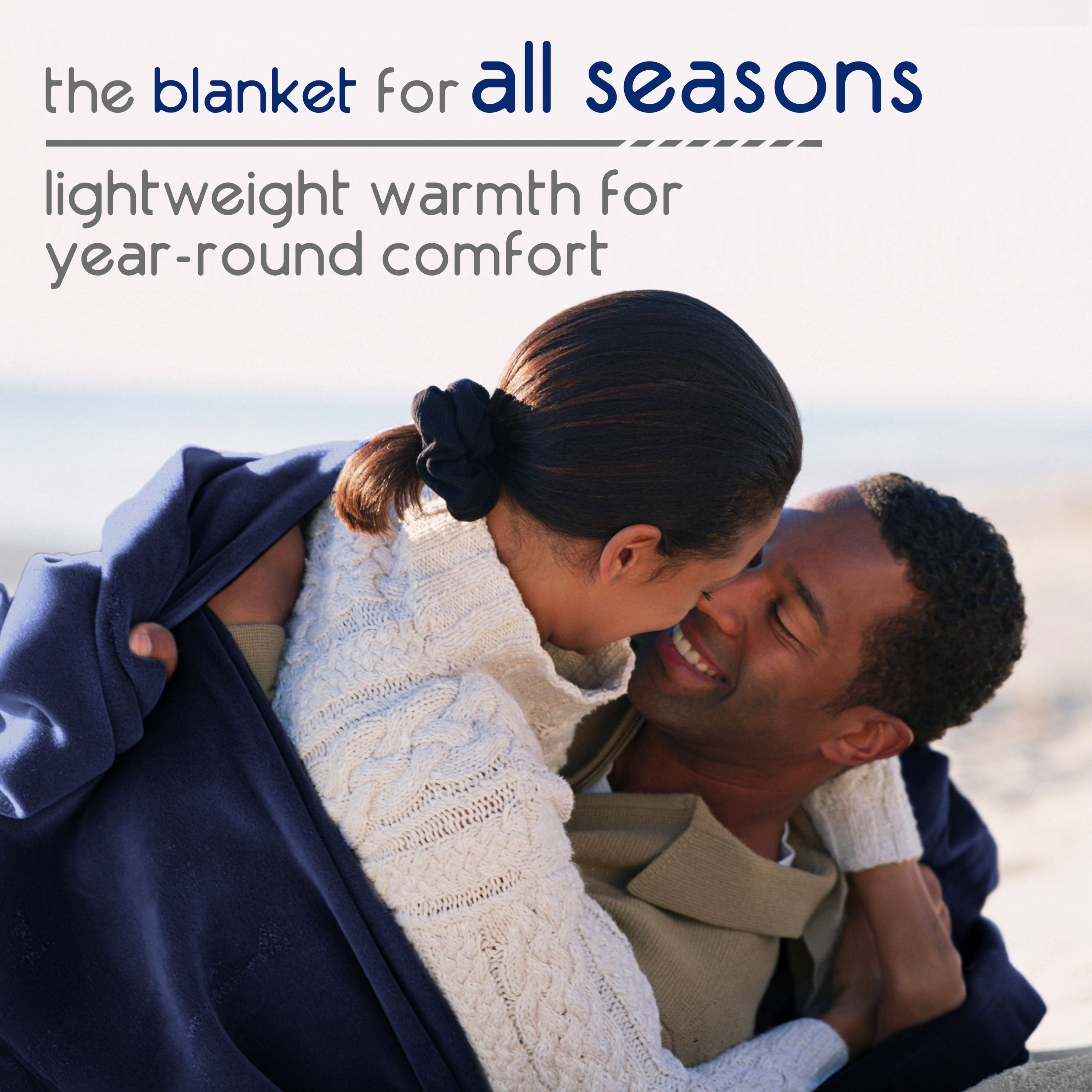 Soft All-Season Fleece Throw Blanket – Cozy Layering Bed Blanket – King Size – Navy