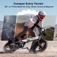 thumbnail image 3 of YareYi X-Hunter 750W Rated Electric Bike for Adults, 28 MPH Folding Ebike with 48V 13Ah Removable Battery, 70-Mile Range, 20" Fat Tire Full Suspension E Bike, 7-Speed, White, 3 of 8