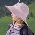 thumbnail image 5 of AWZXDE Kids Sun Hat With Neck UPF 50+ Wide Brim Outdoor Summer Cap Adjustable Tie For Boys Girls Age 3-10 Pink, 5 of 5