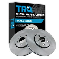 TRQ Front Brake Rotors Set Vented Fits Select 1999-2010 Volkswagen Beetle 1999-2006 Golf 1999-2005 Jetta