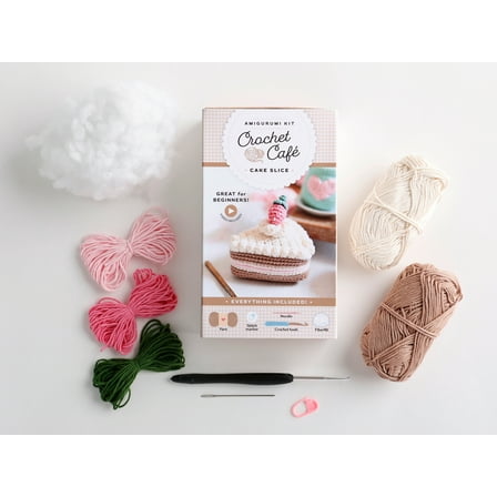 Crochet CafÃ© Amigurumi Kits Crochet CafÃ© Amigurumi Kit Cake Slice: Everything You Need Is Included: 100%-Cotton Yarn, Crochet Hook, Stitch Marker, T, Book 3, (Hardcover)