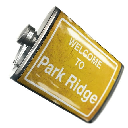 

NEONBLOND Flask Yellow Road Sign Welcome To Park Ridge