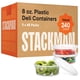 thumbnail image 1 of Contenedores de plástico Stack Man 240 juegos de 240 ml con tapas herméticas, 1 of 6