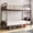 Vintage Brown, variant on Bunk Bed Twin Over Twin with Ladder and High Guardrail, Twin Size Convertible Metal Bunk Beds for /Teens/Adults,Easy Assembly, No Box Spring Needed,Vintage Brown