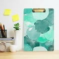 thumbnail image 6 of FMSHPON Watercolor Teal Clipboard Hardboard Wood Nursing Clip Board and Pull for Standard A4 Letter 13x9 inches, 6 of 7