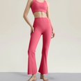 thumbnail image 7 of MVRLSH Womens Yoga Pants Soft High Waist Flared With Side Pockets for Daily Leggings for Women Running Gym and Workout Red - XXL, 7 of 7