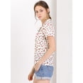 thumbnail image 3 of Blusa Allegra K para Mujer con estampado de Cereza y cuello con Corbata de lazo Blanco S, 3 of 6