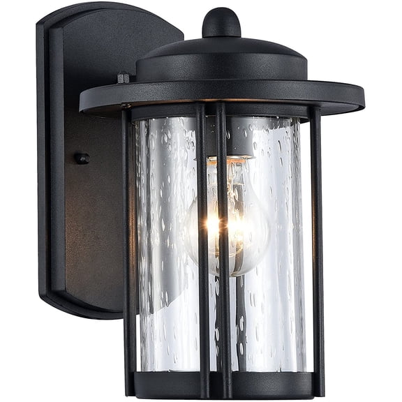 RADIANCE Goods Transitional 1 Light Black Outdoor Wall Sconce 11" Height