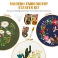 thumbnail image 4 of Adeeing 3 Sets Embroidery Kit for Adults Cross Stitch Starter Kit with Embroidery Patterns, Hoops, Instructions, Threads and Needles, 4 of 6