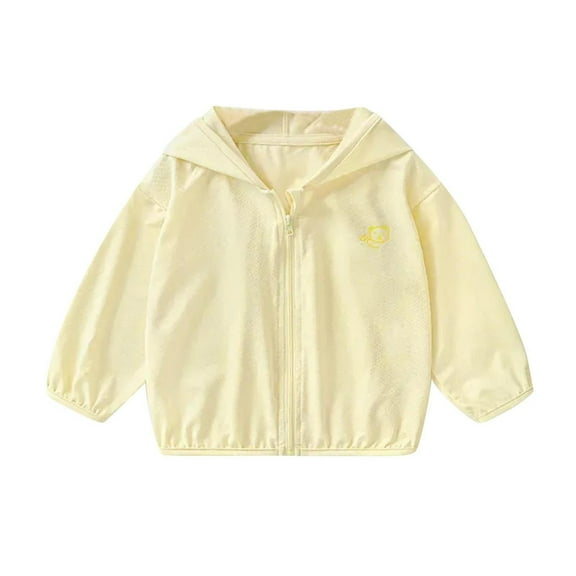 zbxnLI Toddler Baby Sun Protection Shirts Summer Long Sleeve Hooded Full Zip Jacket for Outdoor Fishing